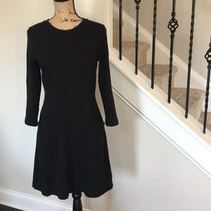 Whistles 3/4 sleeves,  black dress US Sz 8, UK 12